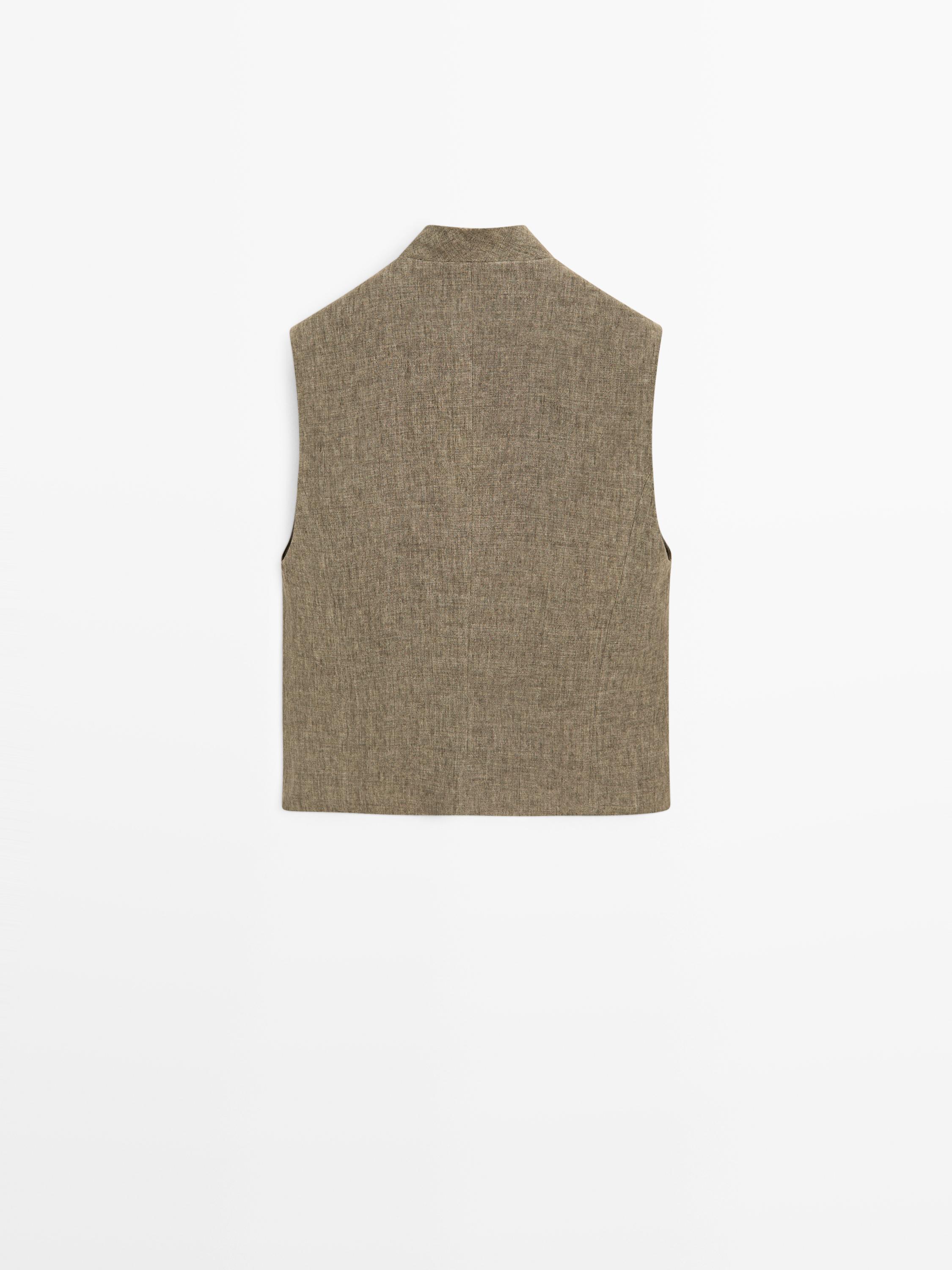 100% linen waistcoat